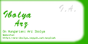 ibolya arz business card